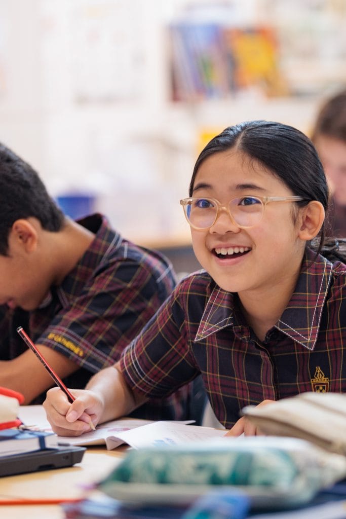 A student participating in Fielding Class at St Catherine's